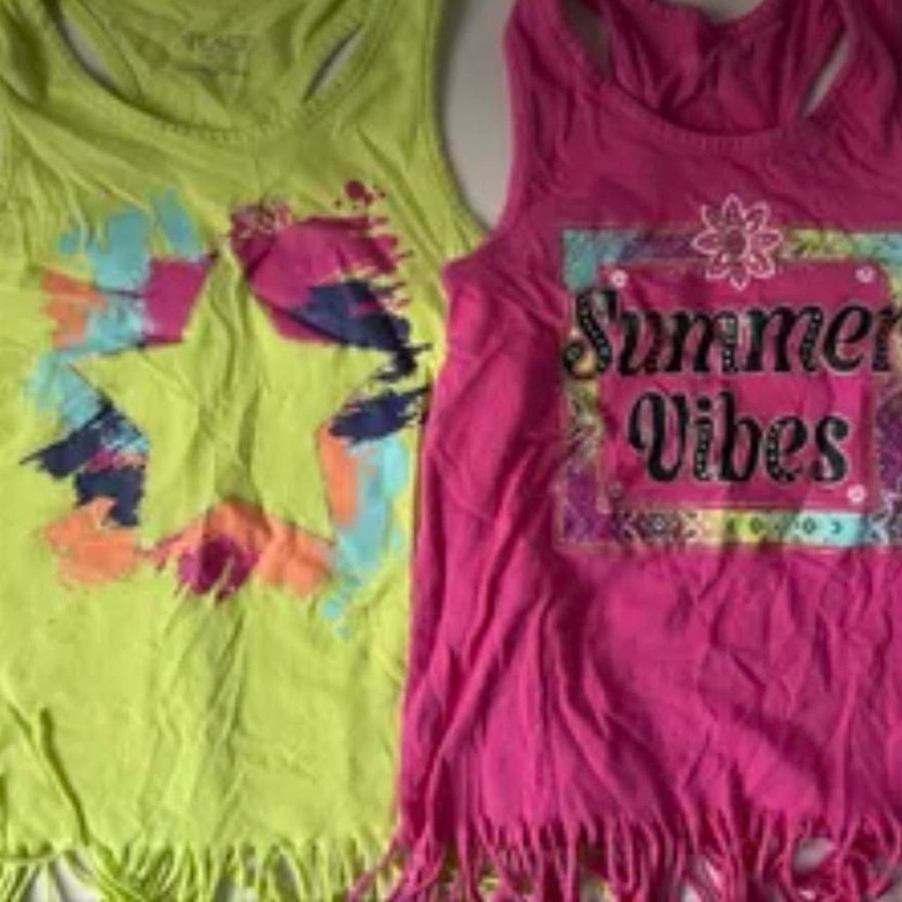 The Children's Place Pink and Yellow Tank Tops Set